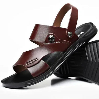 Women's Vegan Leather Sandals with Adjustable Straps and Cushioned Insole
