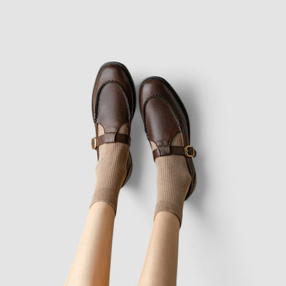 Women's Square-Toe Mary Jane Shoes with Adjustable Strap and Classic Design