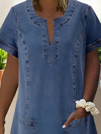 Women's Denim Dress with Classic Design and Versatile Style