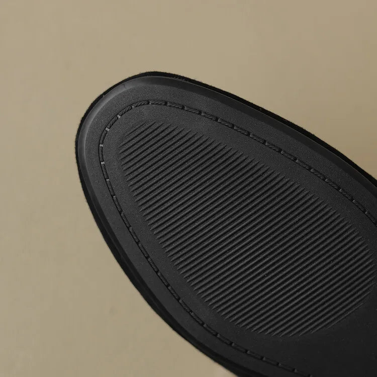 RIVIERA SUEDE FUR MULES