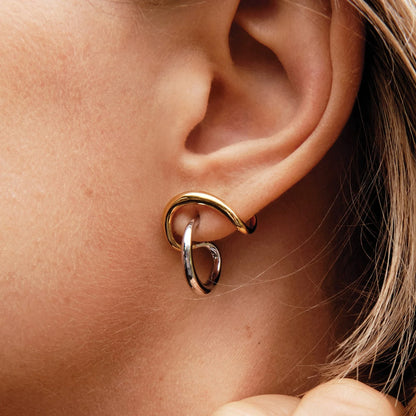 Intertwined Two-Tone Earrings