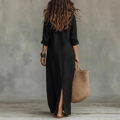 Agnes Linen Long Shirt Dress