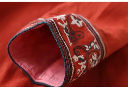 Women's Patterned Blouse with Relaxed Fit and Lightweight Fabric