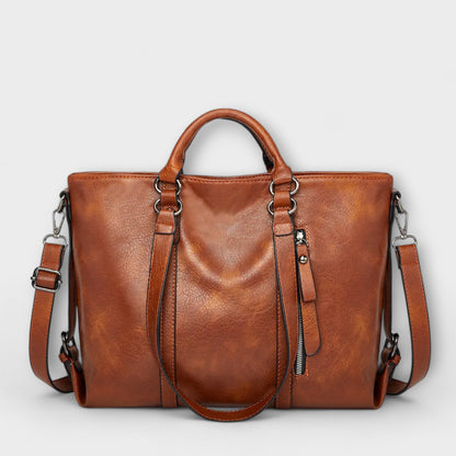 Women's Handbag with Structured Design and Functional Pockets