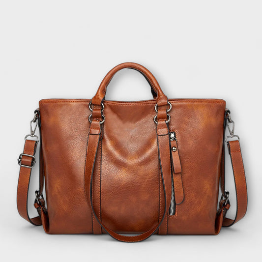 Women's Handbag with Structured Design and Functional Pockets