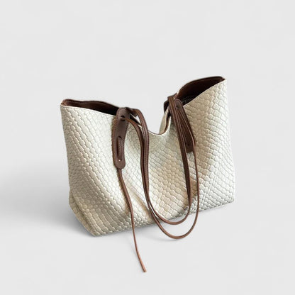 Women's Woven Tote Bag with Spacious Design and Sturdy Handles