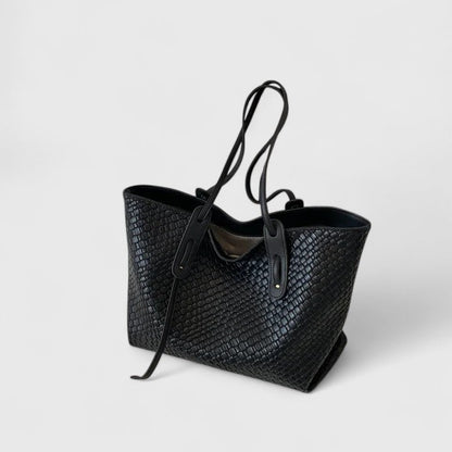 Women's Woven Tote Bag with Spacious Design and Sturdy Handles
