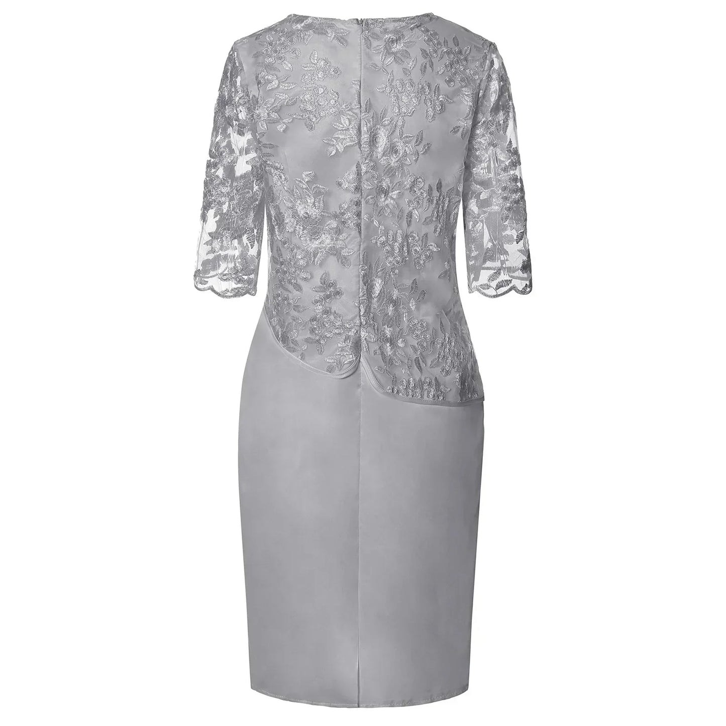 Women's Short Sleeve Midi Dress with Flattering Cut and Versatile Style