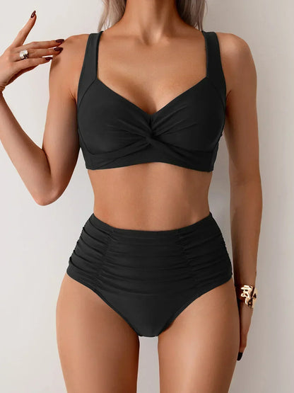 Women's Swimwear with Sculptural Design and Supportive Fit