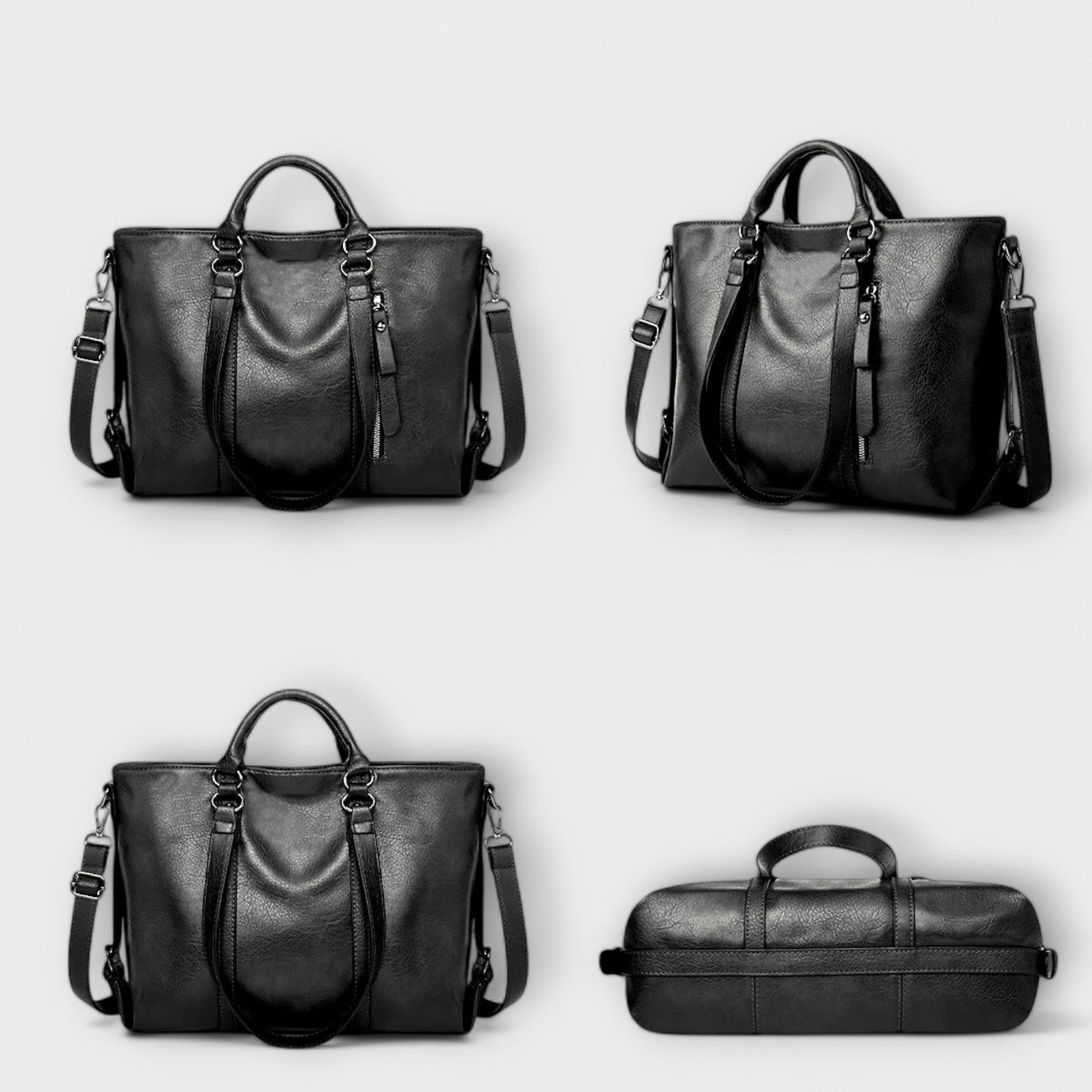 Women's Handbag with Structured Design and Functional Pockets