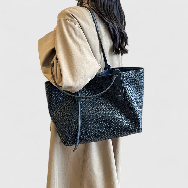 Women's Woven Tote Bag with Spacious Design and Sturdy Handles