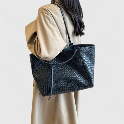 Women's Woven Tote Bag with Spacious Design and Sturdy Handles