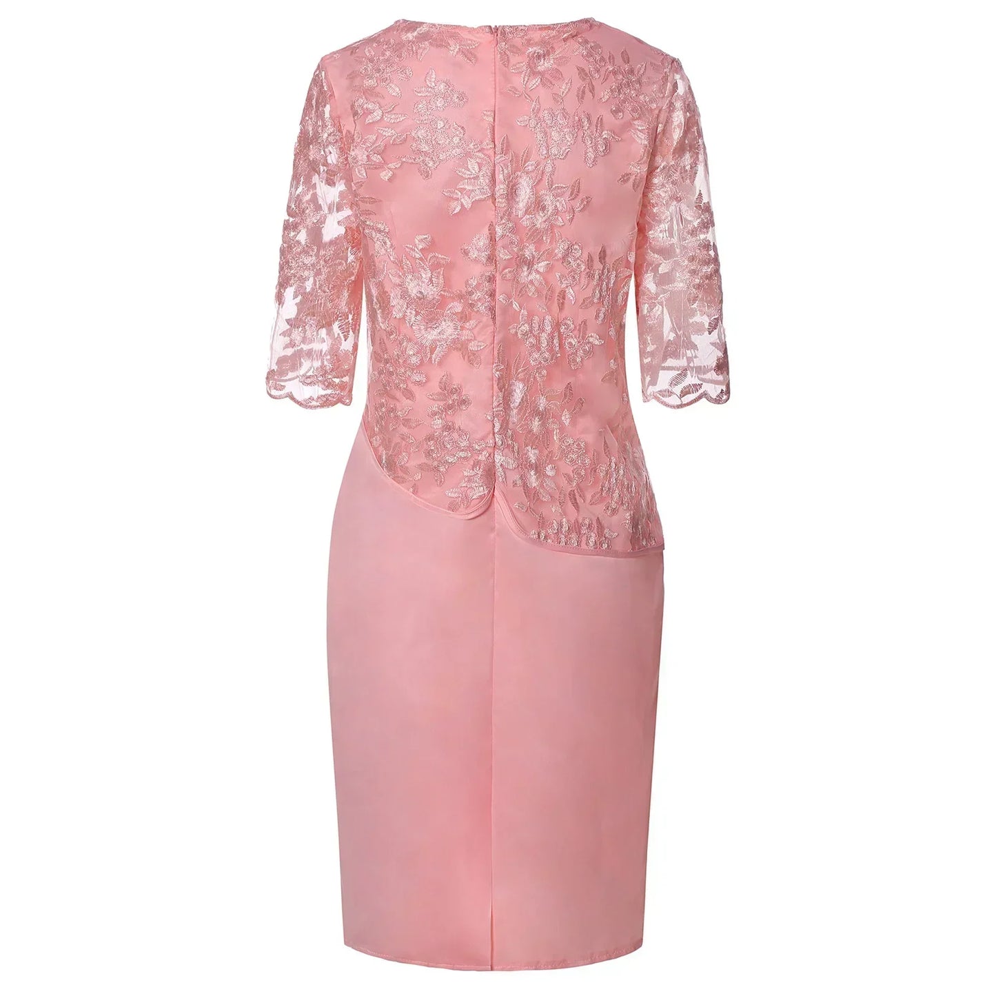 Women's Short Sleeve Midi Dress with Flattering Cut and Versatile Style