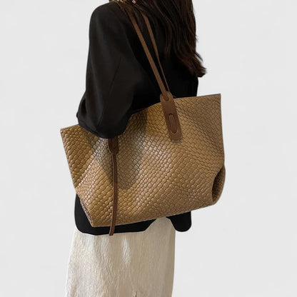 Women's Woven Tote Bag with Spacious Design and Sturdy Handles
