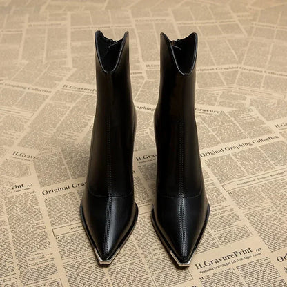SIERRA POINTED LEATHER BOOTS