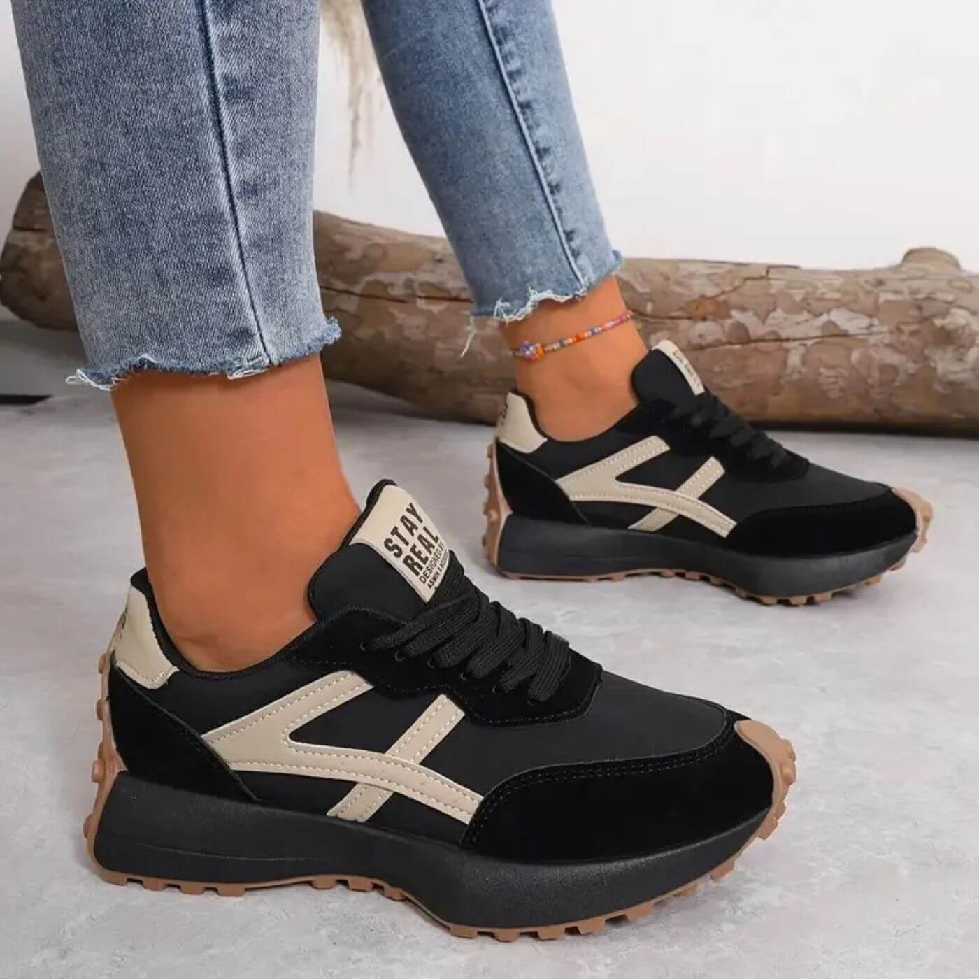 Women's Slip-Resistant Sneakers with Breathable Design and Lightweight Construction
