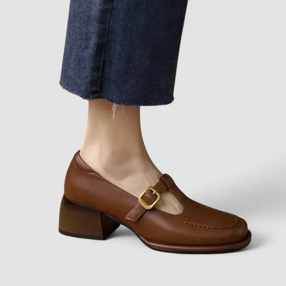 Women's T-Strap Mary Jane Shoes with Adjustable Strap and Supportive Design