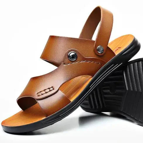 Women's Vegan Leather Sandals with Adjustable Straps and Cushioned Insole