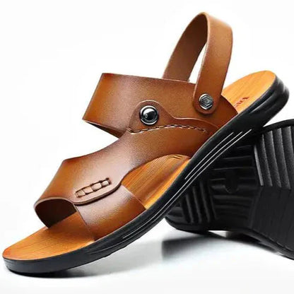 Women's Vegan Leather Sandals with Adjustable Straps and Cushioned Insole