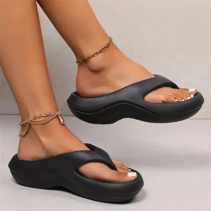Women's Cushioned Flip Flops with Arch Support and Lightweight Design