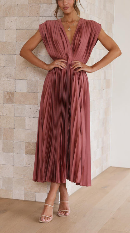 Luxuriously Unforgettable Glamorous Pleated Silk Charmeuse Floor Length Details Dress