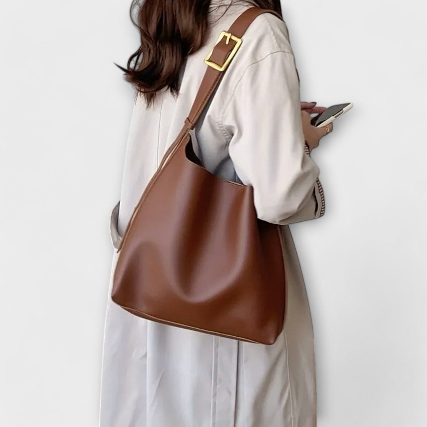 Women's Classic Shoulder Bag with Adjustable Strap and Spacious Interior