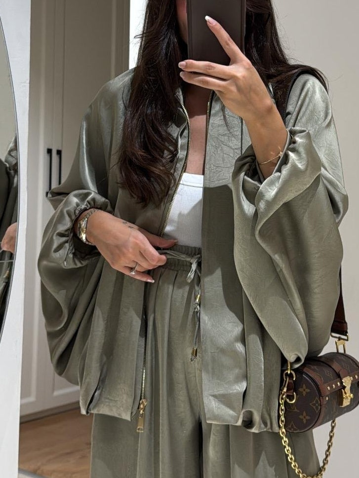 Daphne | Casual Two-Piece Suit with Jacket and Drawstring Trousers