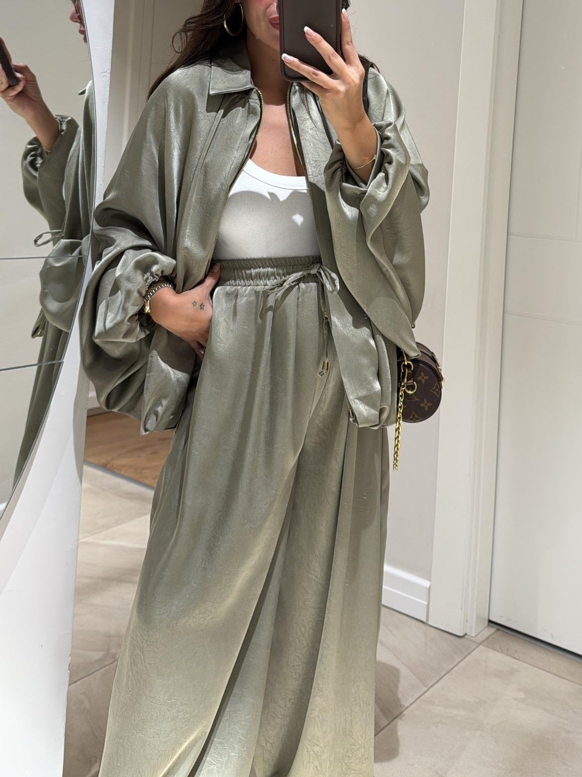 Daphne | Casual Two-Piece Suit with Jacket and Drawstring Trousers