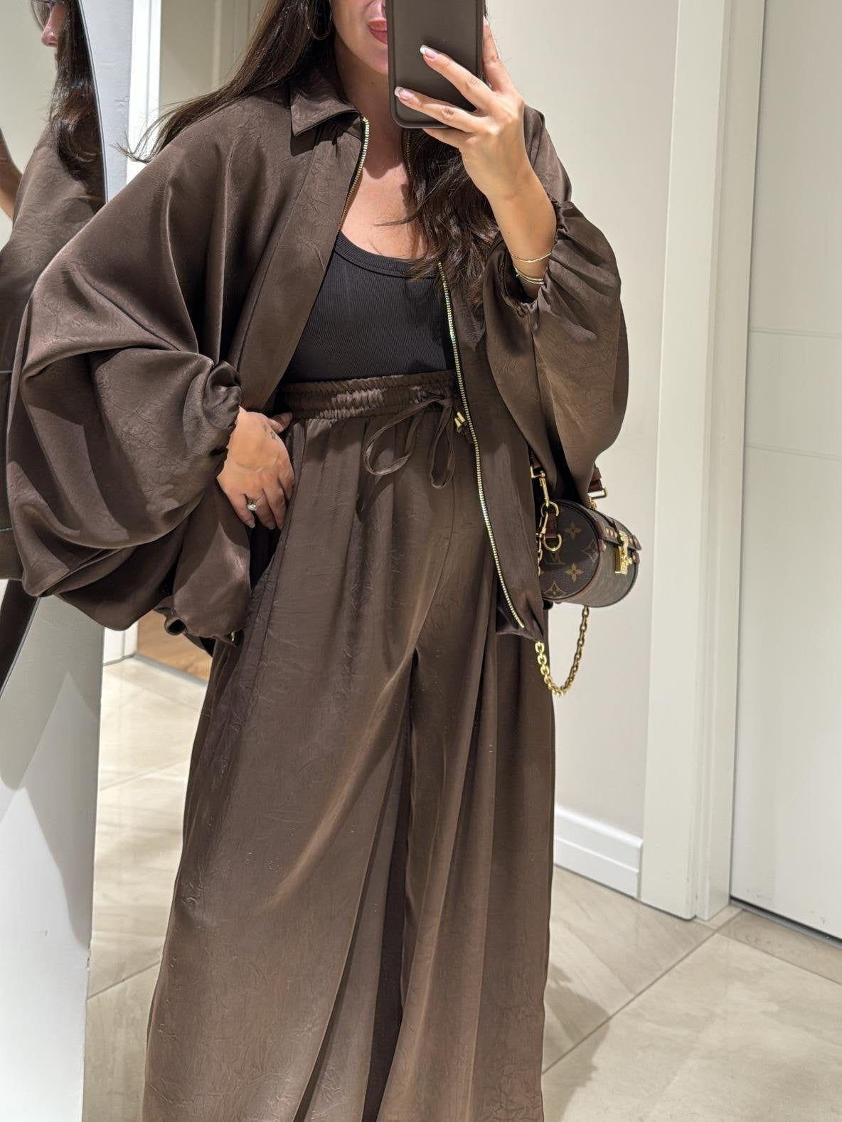 Daphne | Casual Two-Piece Suit with Jacket and Drawstring Trousers