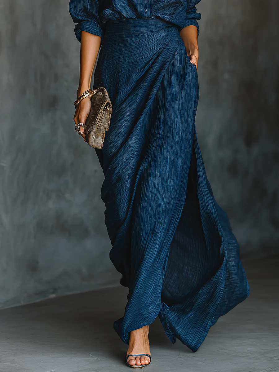 Gabrielle |  Shirt and Long Skirt Set with Classic Design and Versatile Style