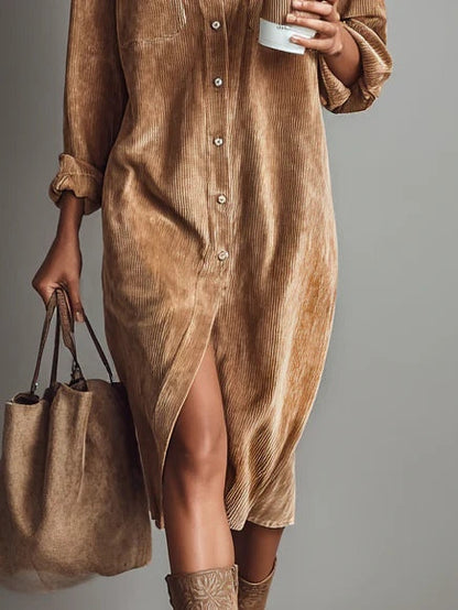 Women's Flared Hem Dress with Versatile Style and Comfortable Fit