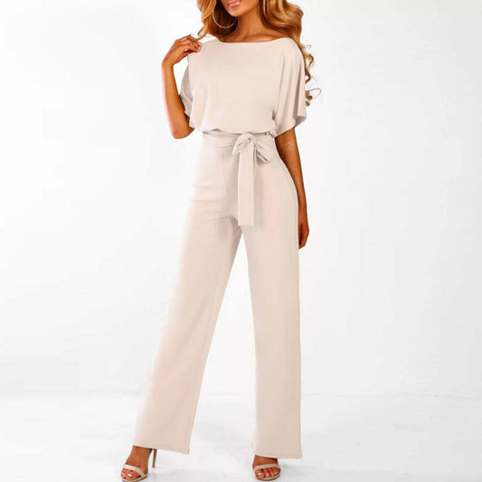 Gia |  Wide-Leg Jumpsuit with Belted Waist and Versatile Style