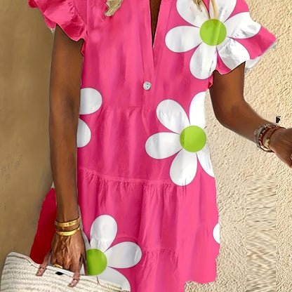 Women's Floral Dress with Tummy Control and Autumn Style