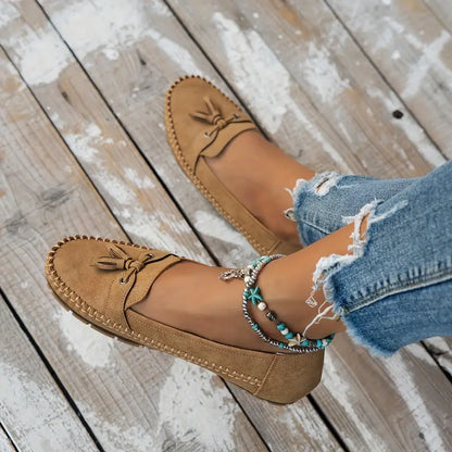 Women's Soft Loafers with Cushioned Insole and Flexible Sole