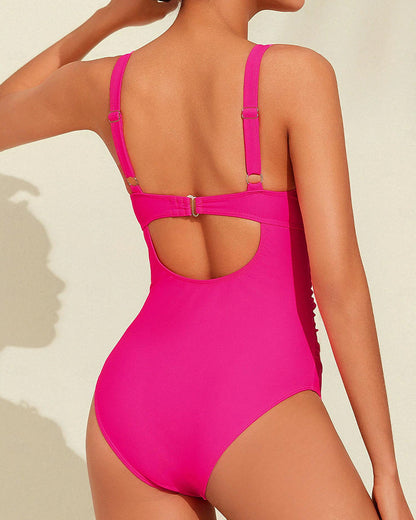 Women's Beach Swimsuit with Adjustable Straps and Full Coverage