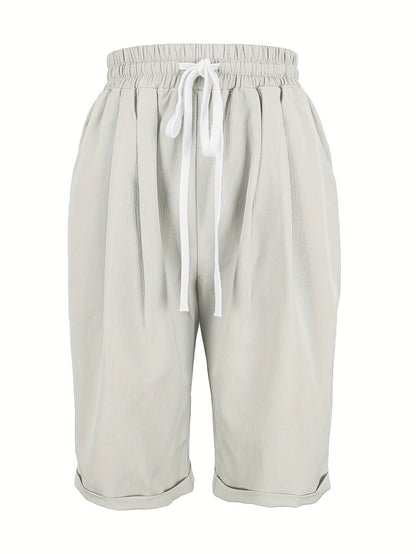 Avery | Capri Trousers with Relaxed Fit and Elastic Waist