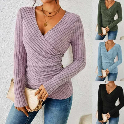 Women's Long Sleeve Top with Tummy Control and Stretch Fabric