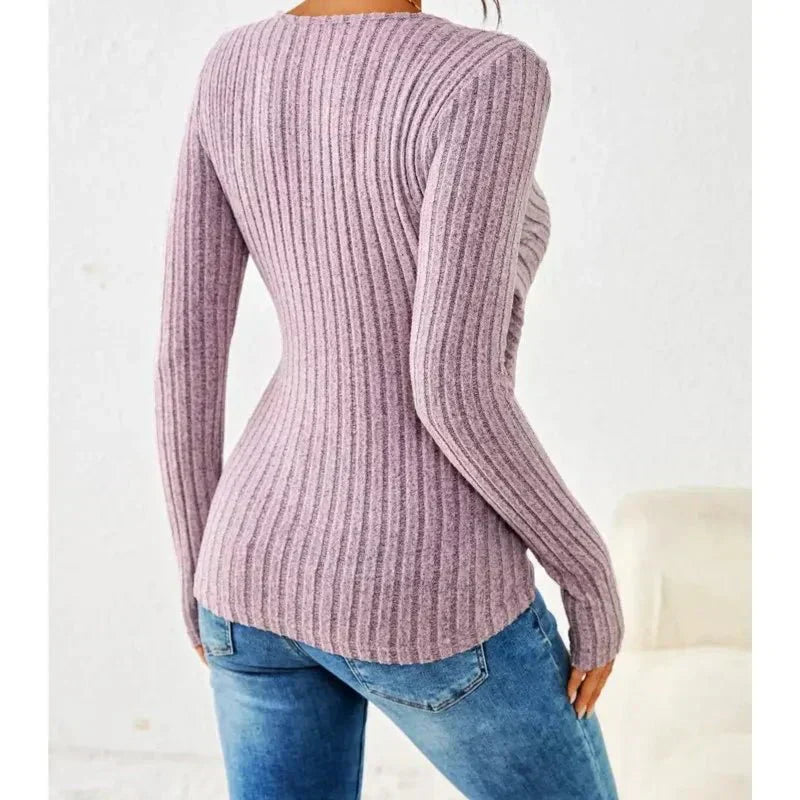 Women's Long Sleeve Top with Tummy Control and Stretch Fabric