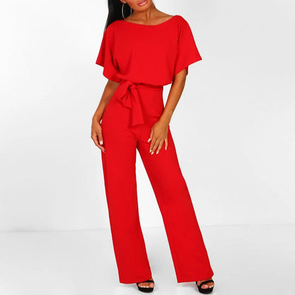 Gia |  Wide-Leg Jumpsuit with Belted Waist and Versatile Style