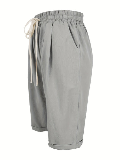 Avery | Capri Trousers with Relaxed Fit and Elastic Waist