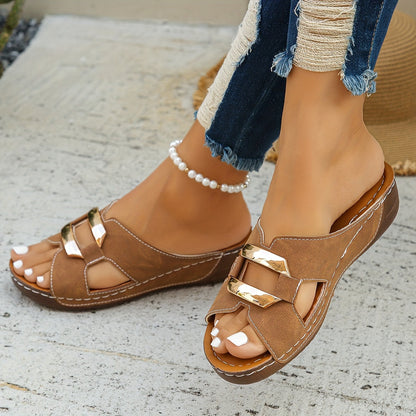 Women's Adjustable Buckle Sandals with Cushioned Support and Versatile Design