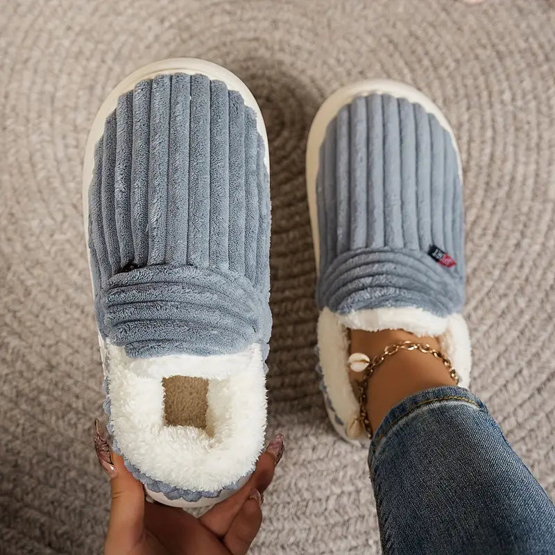 Thermal Solid Color Winter Slippers