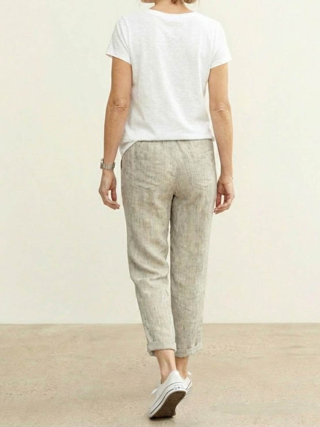 Brielle | Drawstring Straight-Leg Trousers with Adjustable Waist