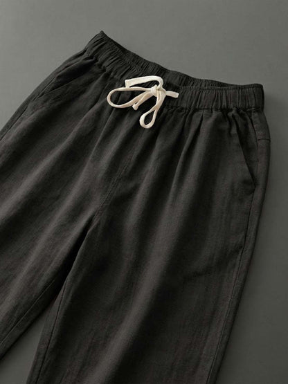 Brielle | Drawstring Straight-Leg Trousers with Adjustable Waist