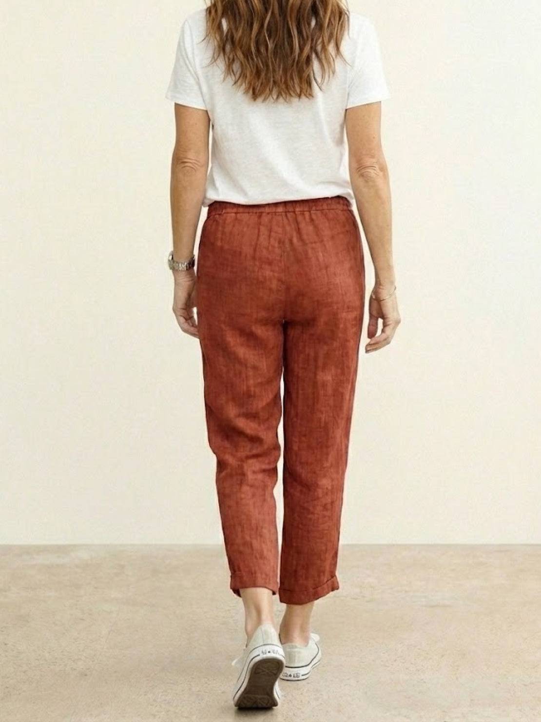 Brielle | Drawstring Straight-Leg Trousers with Adjustable Waist