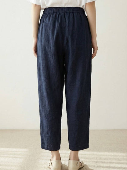 Brielle | Drawstring Straight-Leg Trousers with Adjustable Waist