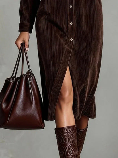 Women's Flared Hem Dress with Versatile Style and Comfortable Fit