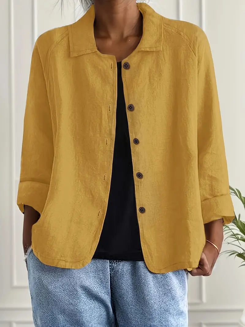 Women's Classic Top with Lightweight Fabric and Versatile Design