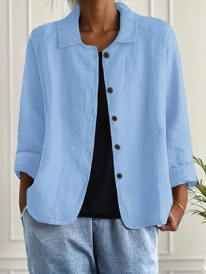 Women's Classic Top with Lightweight Fabric and Versatile Design