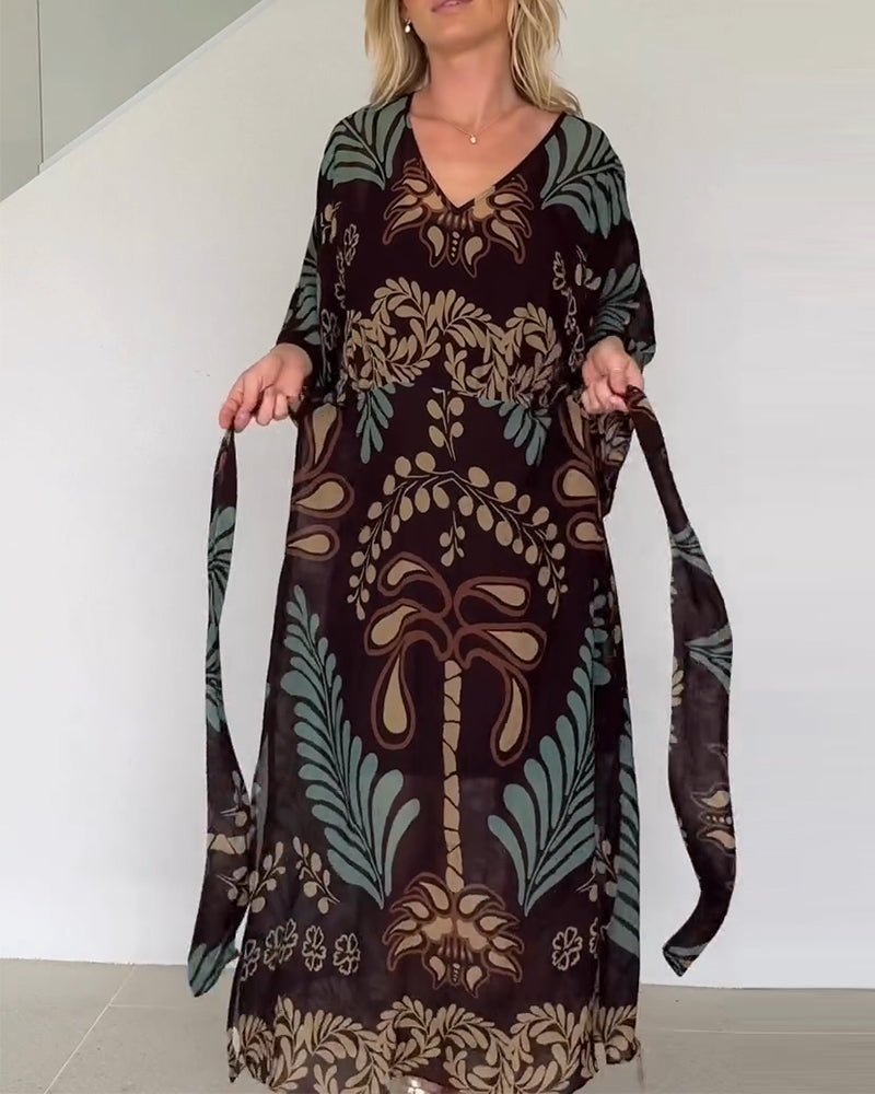 Liora | Breathable Cotton Blend Maxi Dress